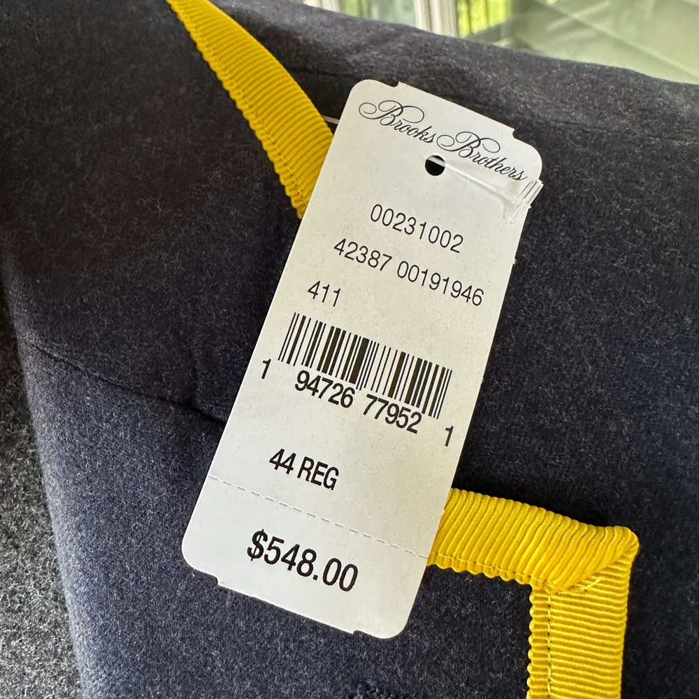 BROOKS BROTHERS 🐑 NWT Navy Wool Prep/Rowing Style 3 Button Blazer - Picture 7 of 16